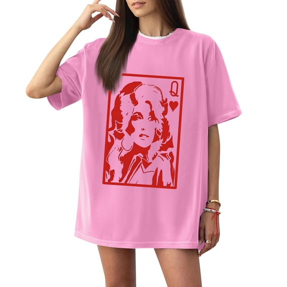 Women Vintage Parton Country Music T-shirt Unisex Graphic Dolly T-shirts Short Sleeve Round Neck Tee for Vintage Country Music Tribute,(XL)
