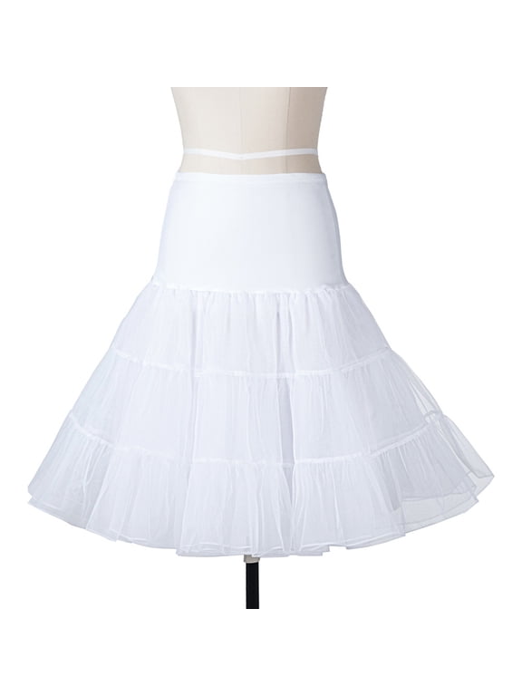 Women Vintage Plus Size Petticoat Crinoline Tutu Underskirts Plus Size White Dresses for Girls