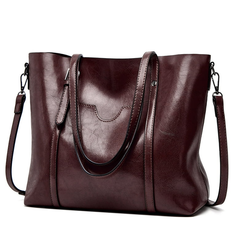 Large Leather Top Handle Work Satchel