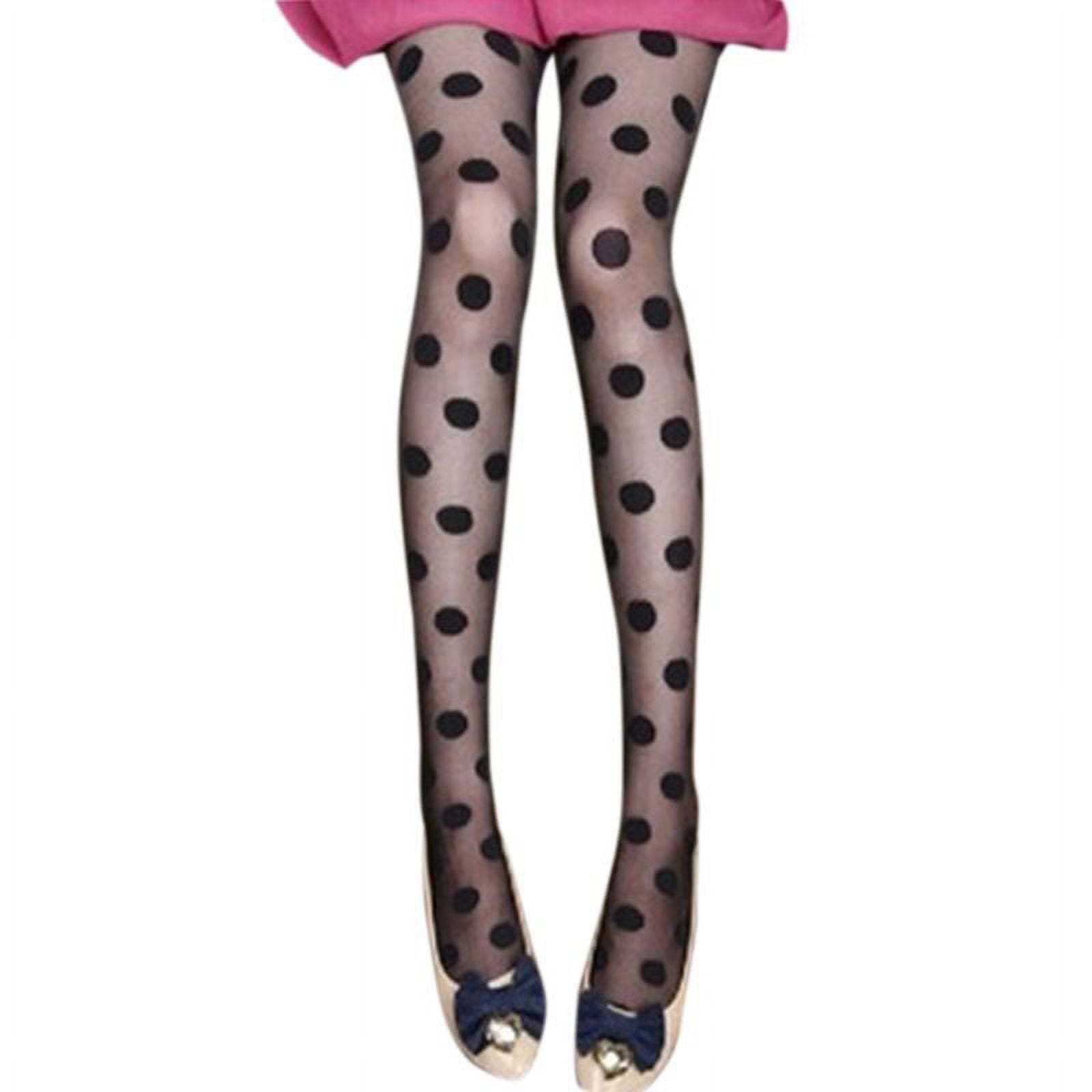 Women Vintage Retro Large Polka Dot Printed Hosiery Pantyhose Ultra-Thin  Jacquard Cosplay Party Tights Lingerie Stockings 2 Colors - Walmart.com