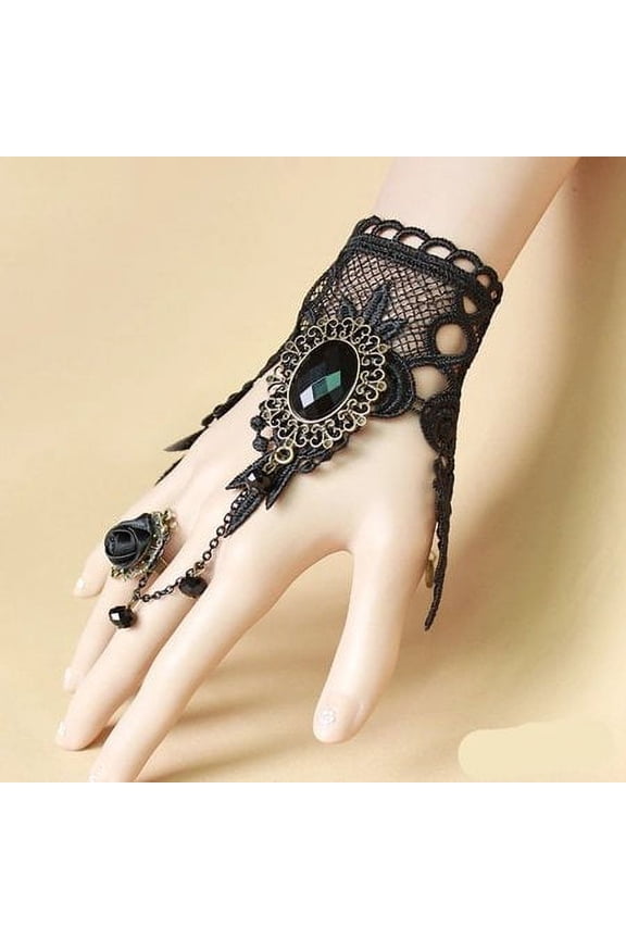 Women Vintage Steampunk Gloves Wrist Cuff Gear Girls Victorian Bracelets Costume A Bracelet Jewelry Accessories Lace Handwear