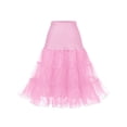 thumbnail image 1 of Women Vintage Style Rockabilly Organdy Petticoat Skirt Tutu Underskirt Pink, 1 of 1