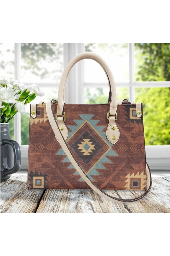 Women Vintage Tribe Design Leather Girls Cross Body Bags Mini Casual Tote Shoulder Bags for Female Bolsa Mujer