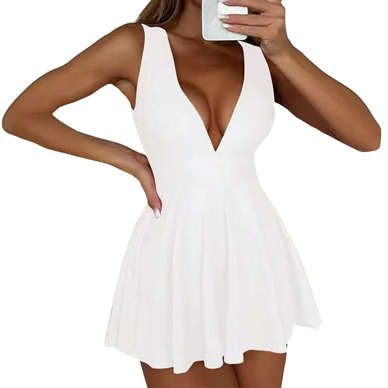 White swim dress swimsuit shop