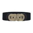thumbnail image 1 of Women Waist Belt Wide Band Elastic Adjustable Contrast Color Anti-break Tight Waist Anti-slip Retro Waist-shaping Dresses Belt Clothes Accessory, 1 of 6