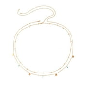 Women Waist Chain Belly Bikini Body Jewelry Rhinestone Beach Back Chain Y5