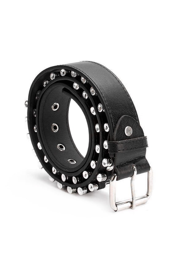 Women Waist Chain Belt Alloy and Faux Leather Gothic Punk Waist Belt Adjustable