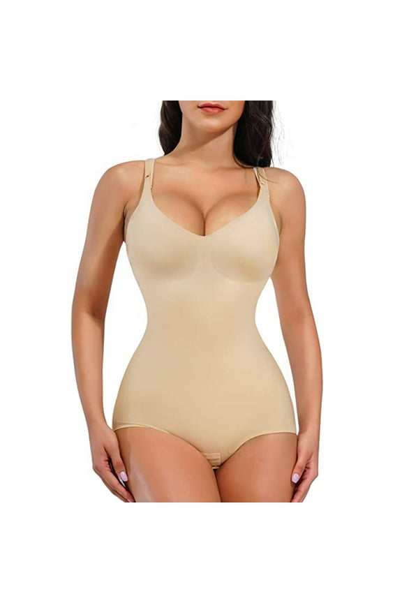 Women Waist Trainer Shapewear Tummy Control Fajas Colombianas Body Shaper Sexy V-Neck Slim Bodysuit Tops Corset