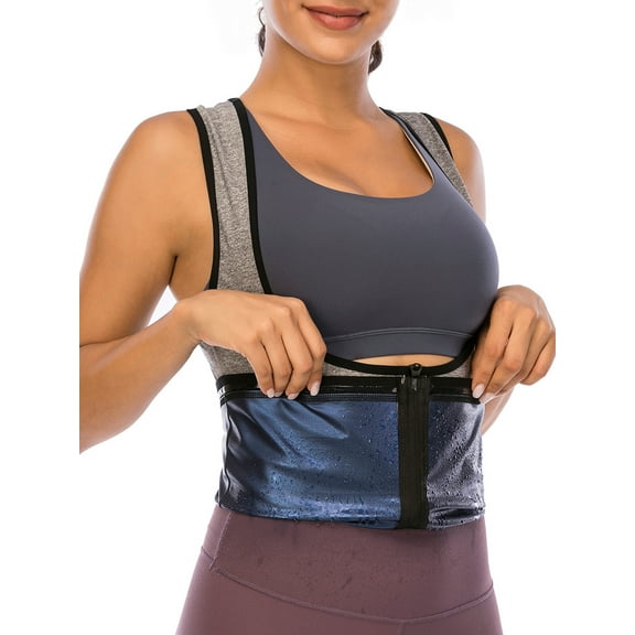 Women Waist Trainer Vest Slim Corset Hot Polymer Sauna TaLELINTA Top Zipper Waist Trimmer Belt Weight Loss Body Shaper Shirt Shapewear