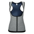 thumbnail image 1 of Women Waist Trainer Vest Slim Corset Sauna Tank Top Zipper Weight Loss Body Shaper Vest, Gray, 3XL, 1 of 8