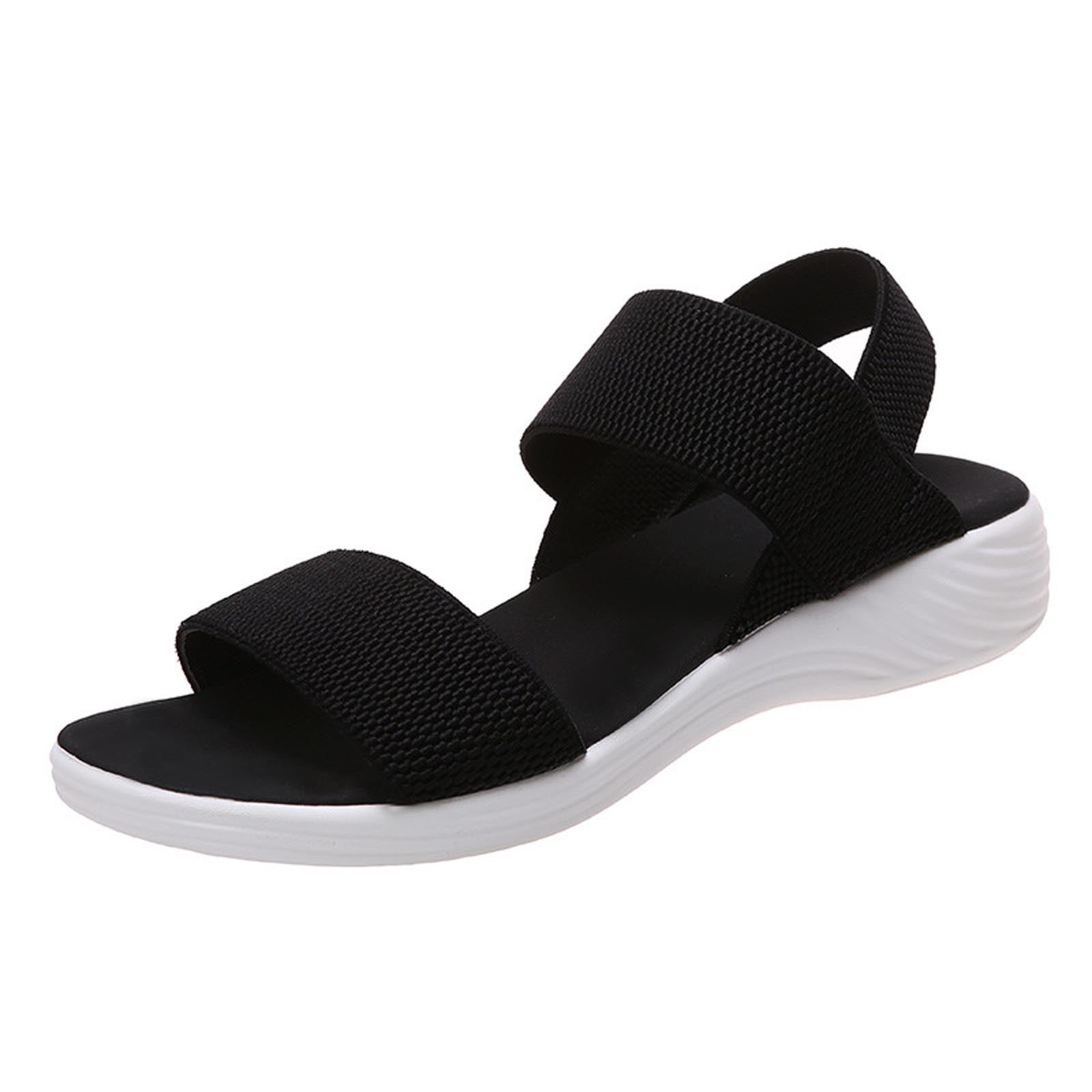 Comfortable black walking sandals clearance