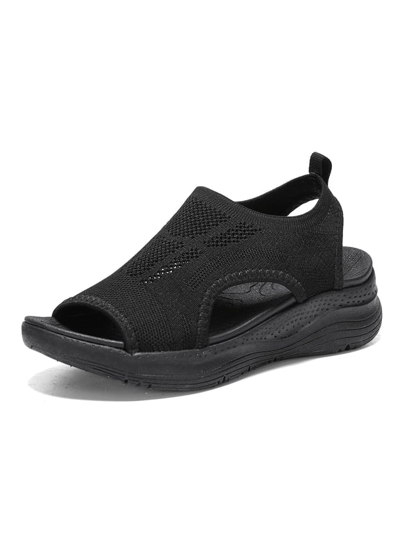 Women Walking Sandals Arch Support Orthotic Comfortable Plantar Fasciitis Non-slip Casual Open Toe Sport Sandals for Athletic Summer Beach