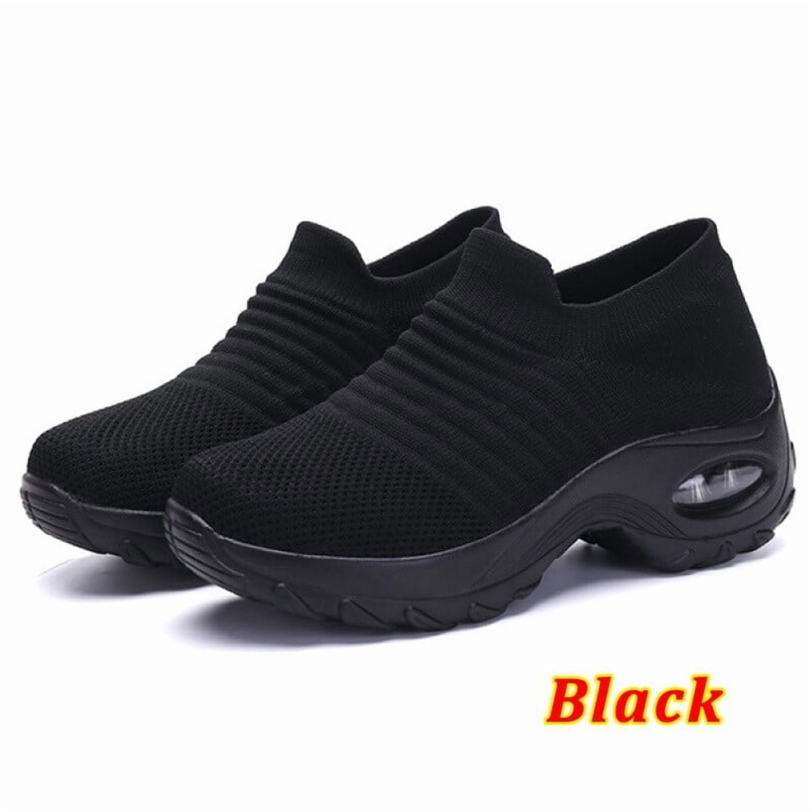 Women Walking Shoes Breathable Sneakers Slip on Outdoor Running Tennis Trainers