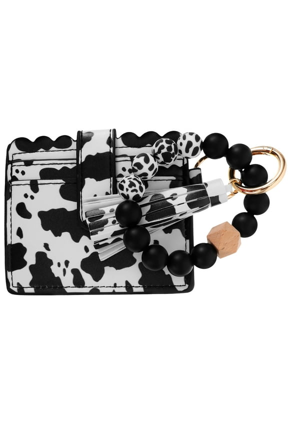 Women Wallet Cow Print Purse Clutch Purse with Wristlet Wallet Credit Card Holder