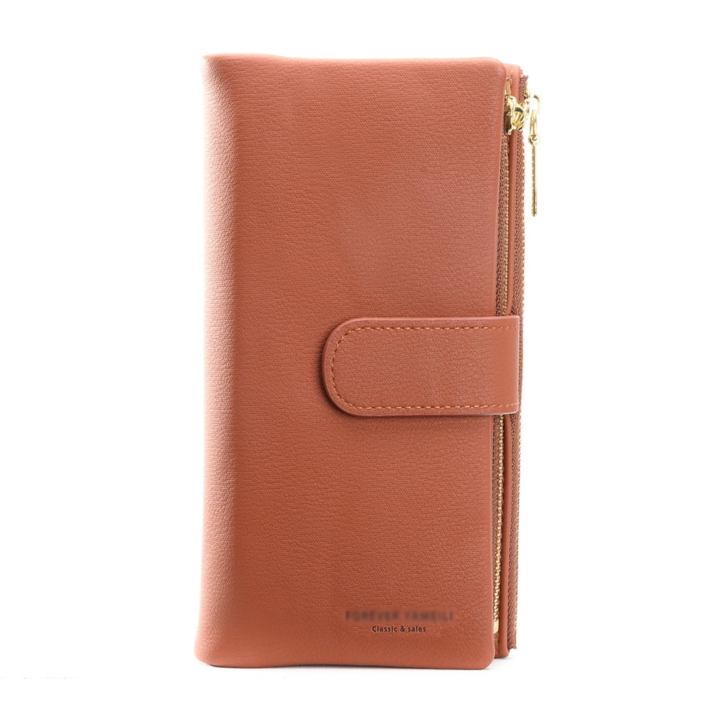 Women Wallet Leather RFID Blocking Card Holder Ladies Clutch with ID