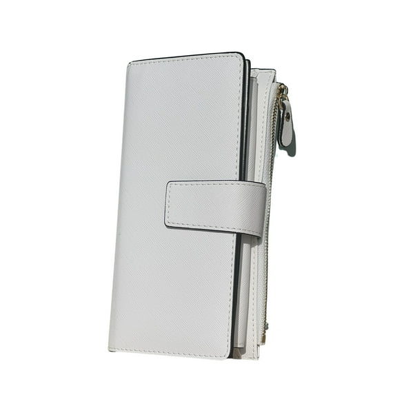 Comfortlix RFID Blocking PU Leather Trifold Wallet for Women, Card Holder, White