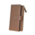 thumbnail image 1 of Women Wallet PU Leather Card Holder Wallet for Women with RFID Anti-Theft Protection, Luxury Clutch, Bill, Debit, Credit, and Checkbook Slots, Cute Designer Trifold, Brown, 1 of 9