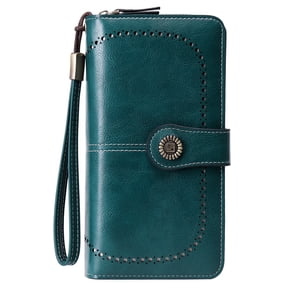 Id Card For Rfid Kivdit Wallets for Women, Genuine Leather, RFID Blocking, Large ...