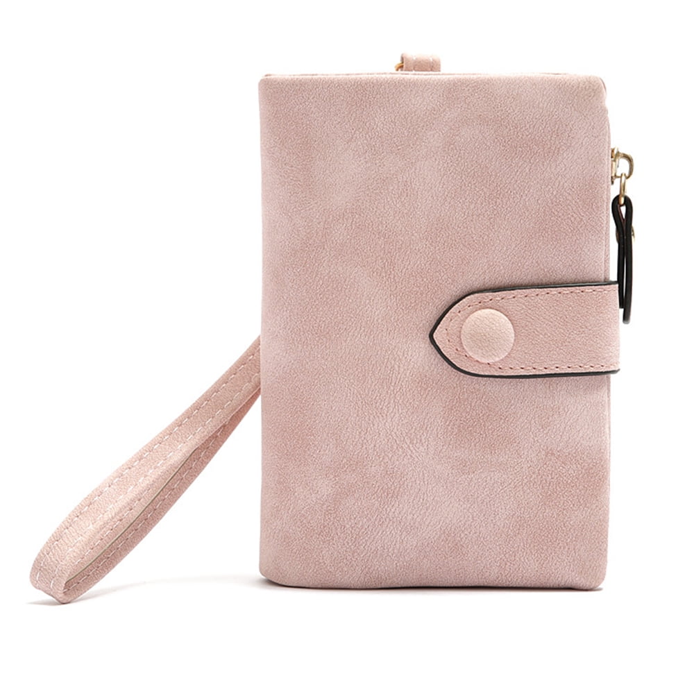 Women Wallets Tri fold Leather Pocket Wallet Ladies Purse Pink Walmart Business Supplies