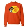 thumbnail image 1 of Women Want Me Fish Fear Me Fishing Unisex Crewneck Graphic Sweatshirt, Orange, 2XL, 1 of 3