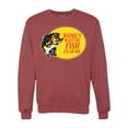 thumbnail image 1 of Women Want Me Fish Fear Me Fishing Unisex Crewneck Graphic Sweatshirt, Vintage Heather Red, X-Large, 1 of 3