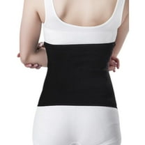 Women Warm Cotton Waist Wrap,Warmer Lower Back Brace,Breathable Kidney Stomach Relief Belly Band Wrap,Compression Abdominal Binder,Warming Brace Band for Protect Stomach,Black