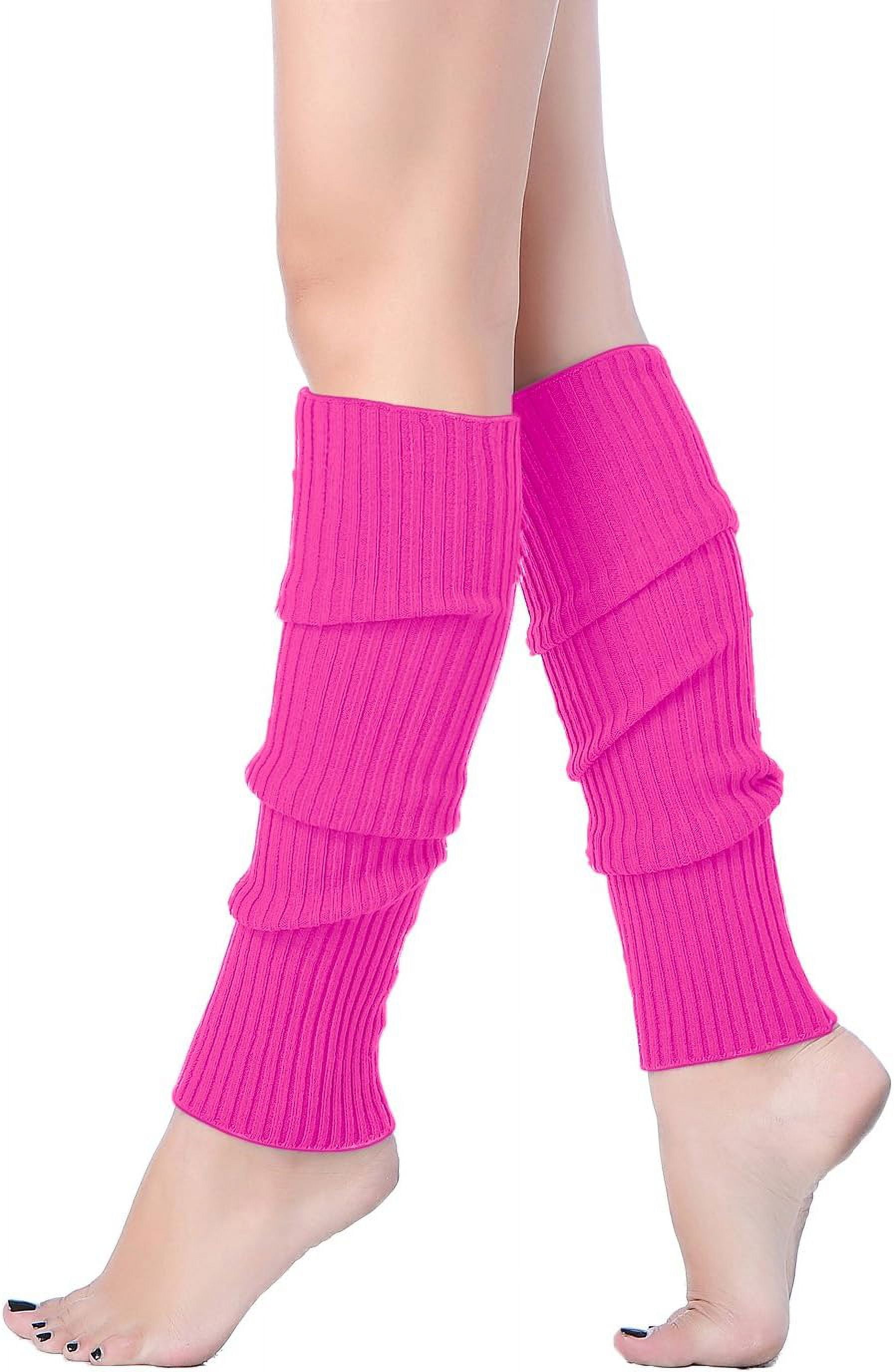 Women Warm Leg Warmers 80s Retro Party Costume Knit Ballet Neon Long