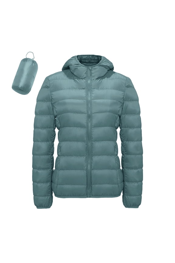 Women Warm Lightweight Hooded Windproof Winter Coat With Recycled Insulation Winter Slim Short Hooded Warm White Down Coat Outerwear Coalition Jacket Large N Oversized Winter Jackets for Women Sweater