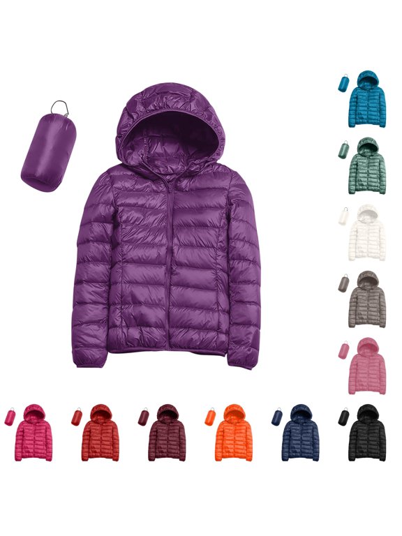 Women Warm Lightweight Hooded Windproof Winter Coat With Recycled Insulation Winter Slim Short Hooded Warm White Down Coat Outerwear