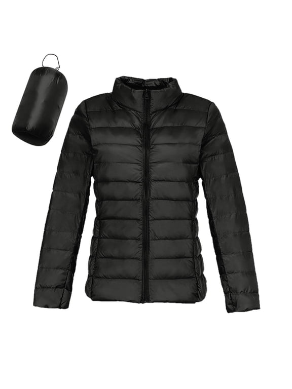 Women Warm Lightweight Jacket Womens Winter Jacket with Hood Hoodless Windproof Winter Coat First Down Coat with Recycled insulation Winter Slim Short Hooded Warm Duck Down Coat Outerwear
