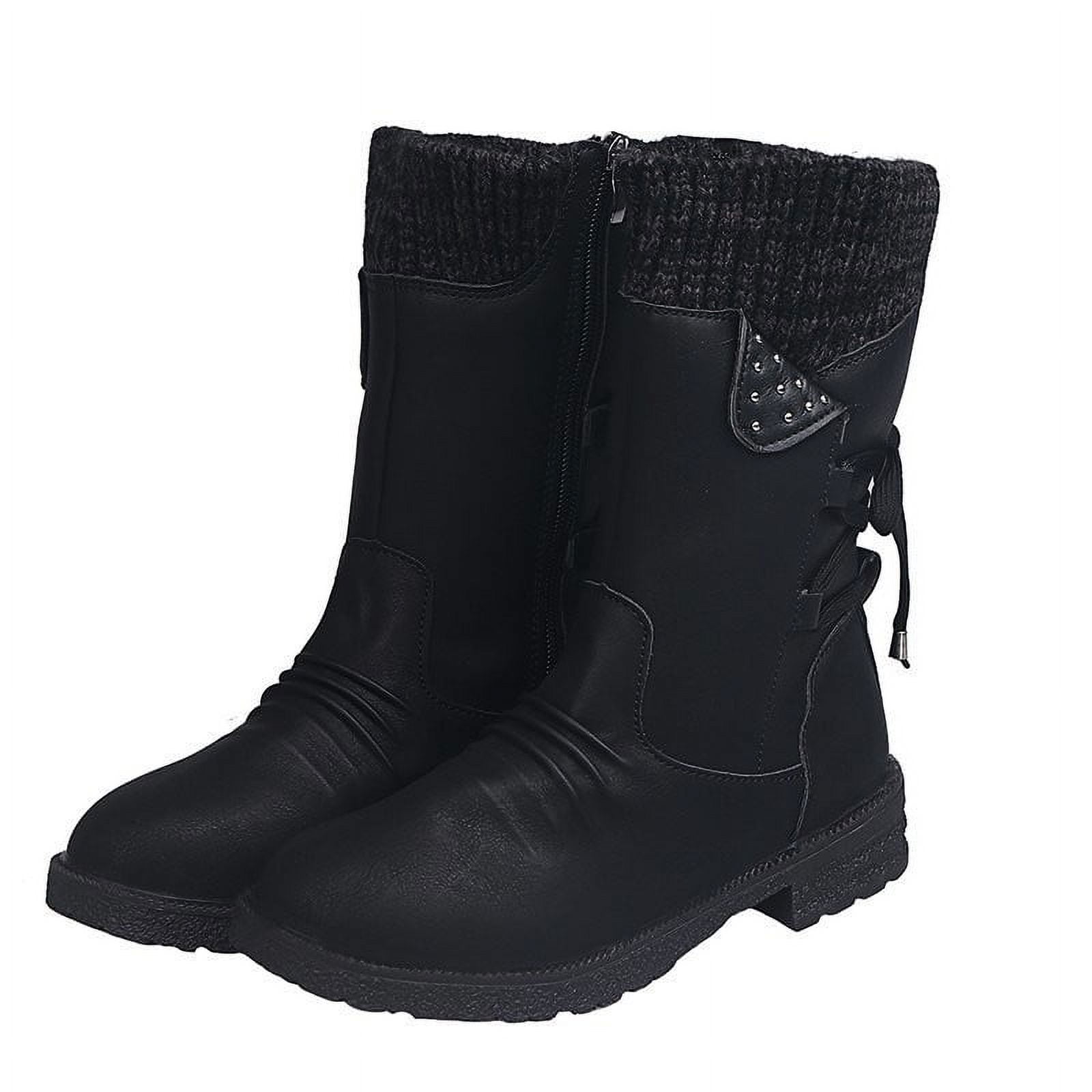 Women Warm Snow Boots Autumn And Winter Fashion Boots Keep Warm Fuzzy ...