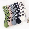 thumbnail image 1 of Women Warm Soft Plush Slipper Sock Winter Fluffy Microfiber Crew Socks Casual Home Sleeping Fuzzy Cozy Sock, 1 of 2