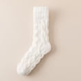 thumbnail image 1 of Women Warm Solid Color Soft Winter Floor Socks Coral Velvet Socks Cotton Socks WHITE, 1 of 8