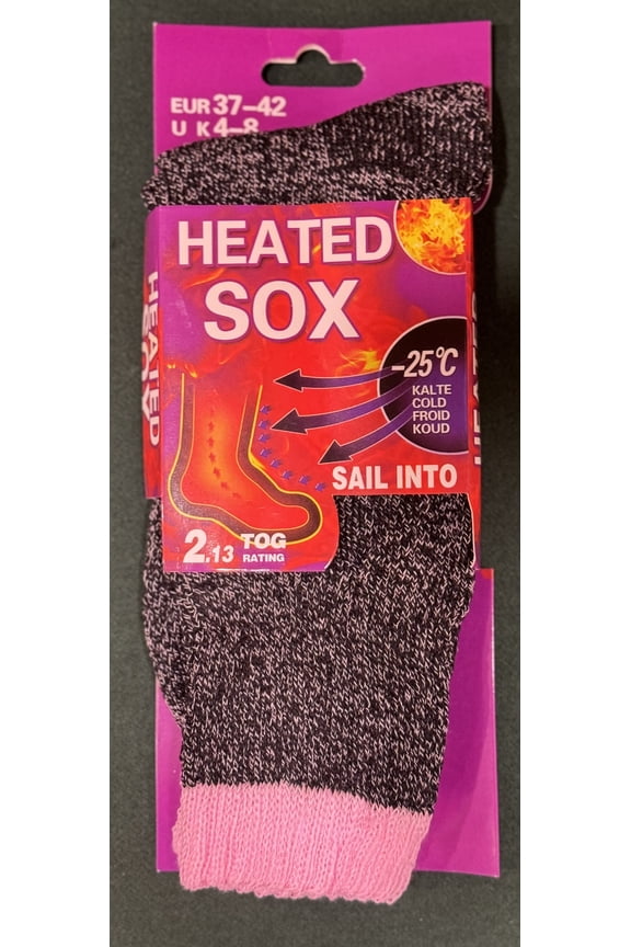 Women Warm Thermal Socks Heated Sox Winter Work Thick Heat Soft Sock Size