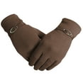 thumbnail image 1 of Women Warm Touchscreen Gloves Fleece Lined Windproof Winter Gloves (Brown), 1 of 5