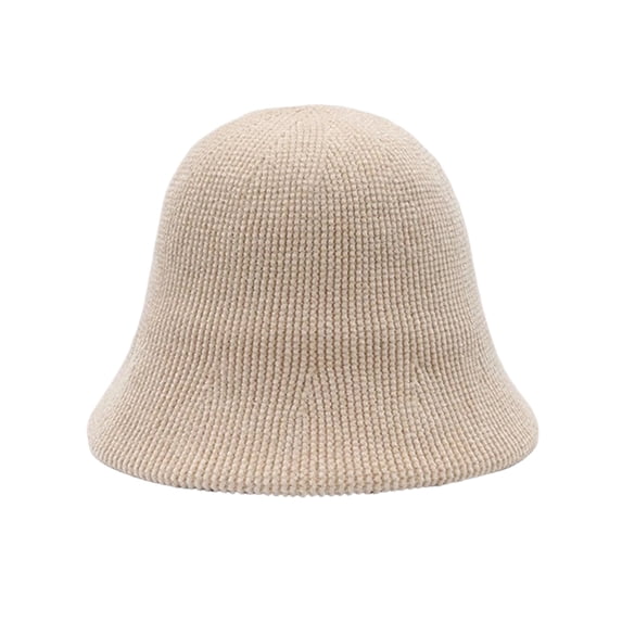 Women Warm Vintage Bucket Hats Fashion Solid Color Fisherman Hat Slouchy Outdoor Fall Winter Beige One Size
