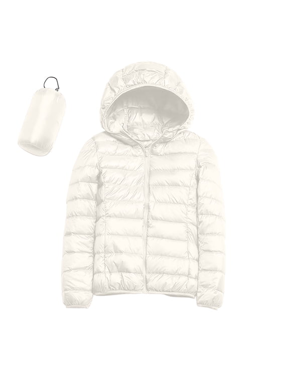 Women Warm Waterproof Lightweight Natural Reflections Field Jacket Hooded Windproof Winter Coat with Recycled insulation Winter Slim Short Hooded Warm Down Coat Outerwear