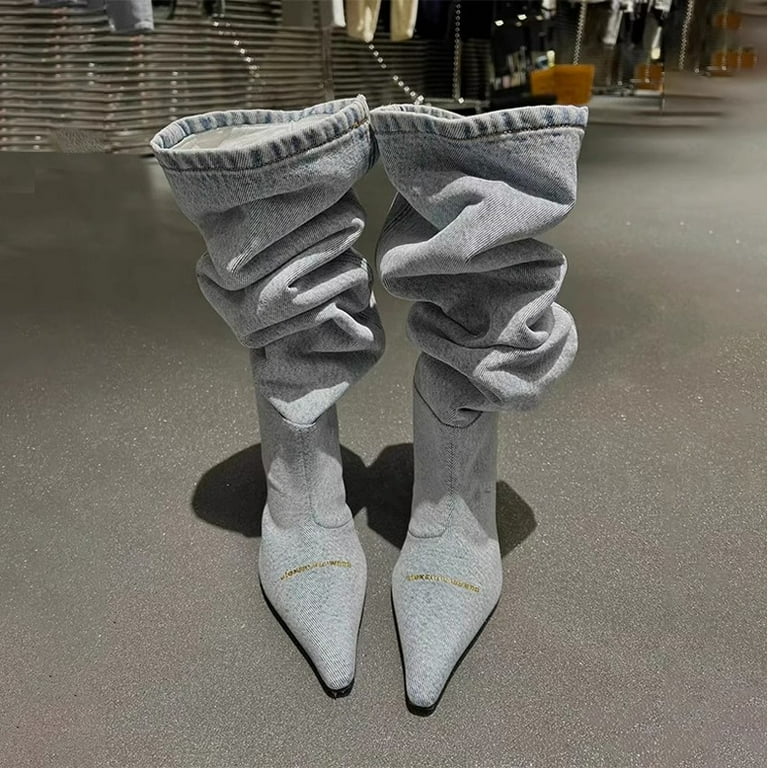 Pointed toe slouch boots cheap