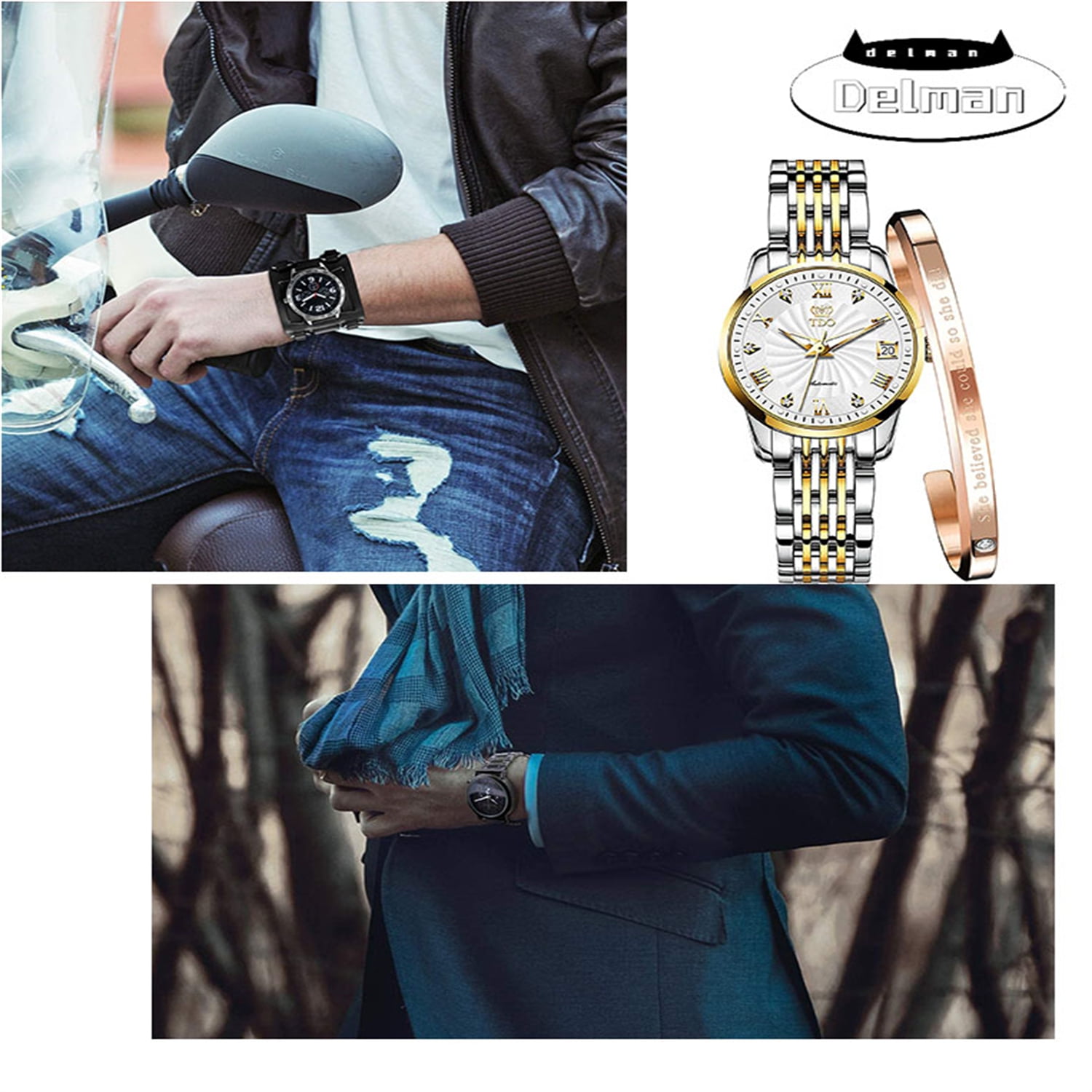 Amazon.com: SURVAN WatchDesigner Mens Watches Japanese Quart Luminous Wrist  Watches Skull Skeleton Watch Black Leather Strap Watches for Men : SURVAN  WatchDesigner: Clothing, Shoes & Jewelry