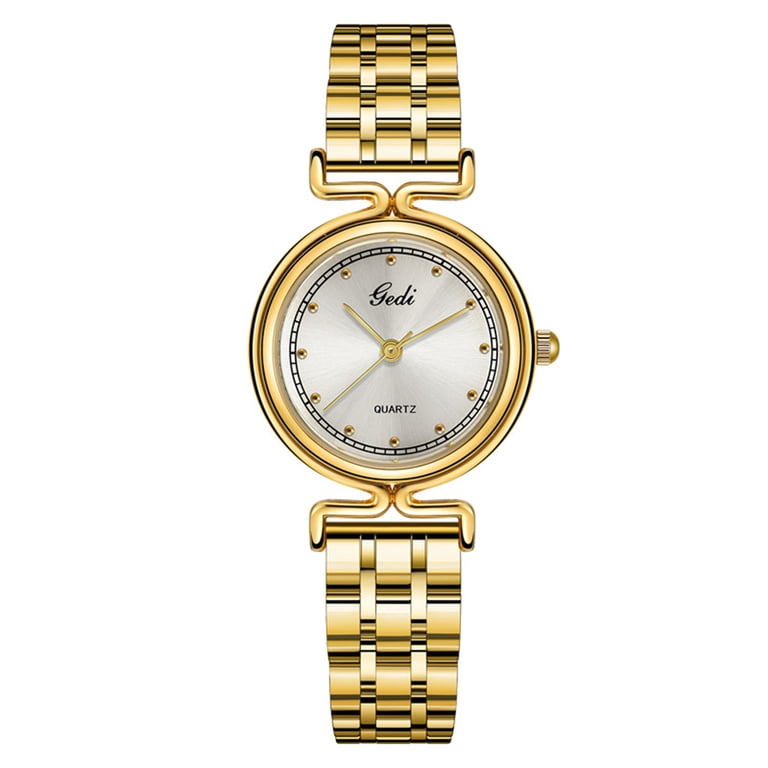 knee length dresses for ladies Tiny Gold-tone Timex Dress Watch