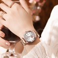 thumbnail image 1 of Women Watch Waterproof Luminous Stainless Strap,Round Calendar Display Fashion Wristwatch, 1 of 5