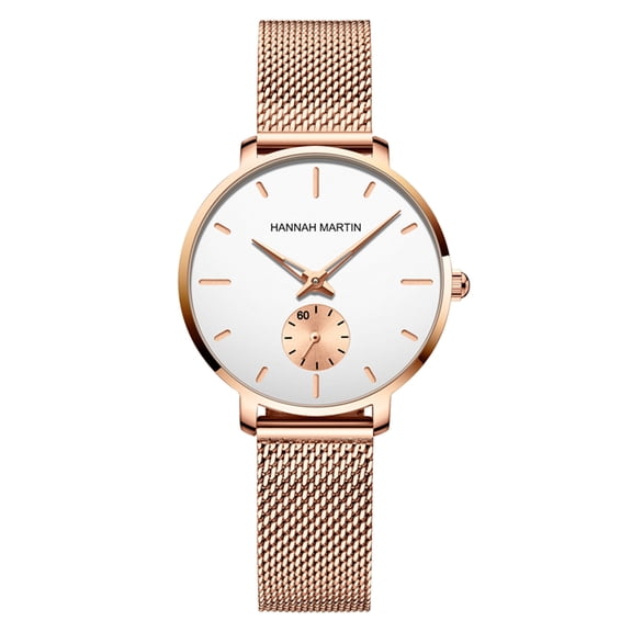 Women Watches Fashion Stainless Steel Mesh Wrsit Watches with Chronograph Function