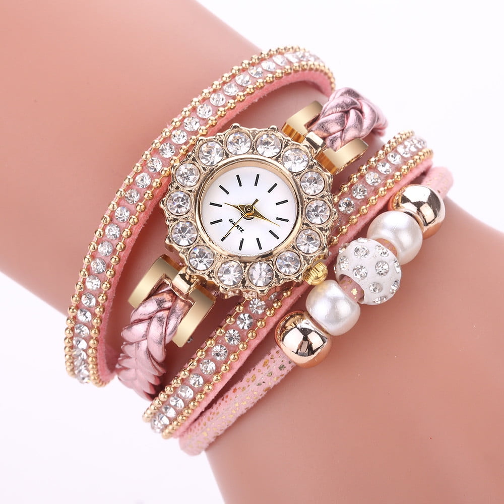 Women Watches Fashion Vintage Weave Wrap Quartz Wrist Watch Bracelet For Ladies Walmart