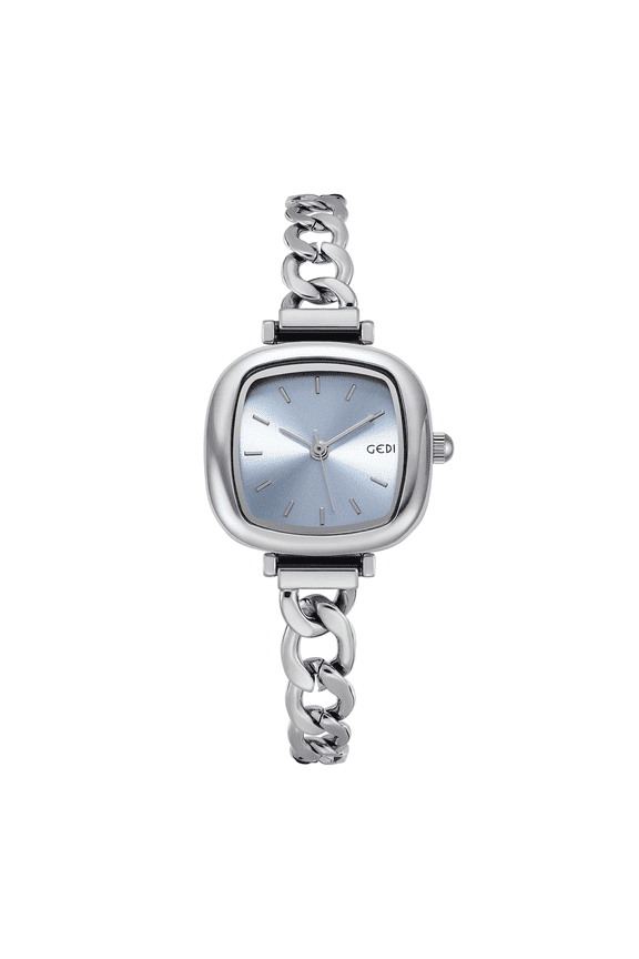 Women Watches for Small Wrist Square Face Silver Stainless Steel Watch for Ladies Party Watches