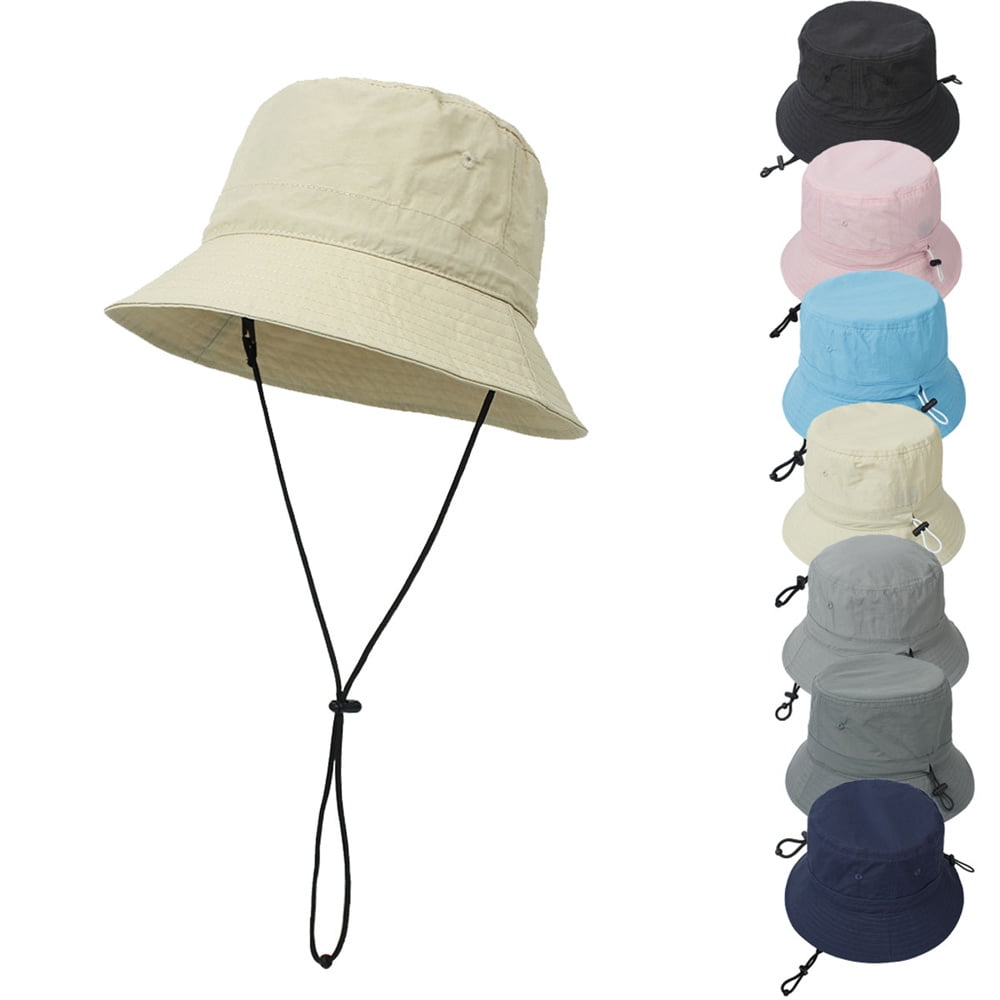 Women Waterproof Bucket Sun Hat UPF 50+ Outdoor Beach Boonie Floppy Rain  Hat for Men Fishing Hiking Safari Cap-Beige