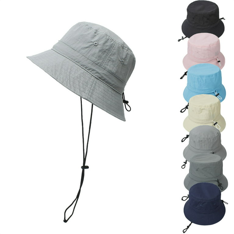 Yuanbang Women Waterproof Bucket Sun Hat UPF 50+ Outdoor Beach Boonie Floppy Rain Hat for Men Fishing Hiking Safari Cap-Light Grey, adult Unisex, Size
