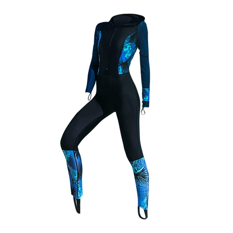 Women Waterproof Diving Swimsuit Full Body Swimsuit for Snorkeling - L L
