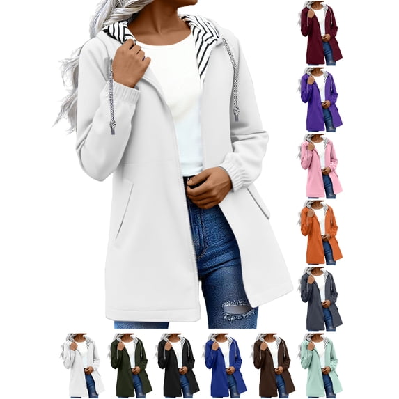 Women Waterproof Jacket Rain Jacket Solid Color Zipper Long Sleeves Short Style Hooded Rain Jacket Outdoor Windproof Waterproof Loose With Pocket Hiking Travel Coat