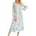 thumbnail image 1 of Women' Wear Nightdress Printed Long Sleeve Pullover Home Slit Nightdress  L, 1 of 6