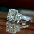 thumbnail image 1 of Women Wedding Fashion 925 Silver Rings Cubic Zircon Jewelry Party Gifts Sz 6-10, 1 of 4